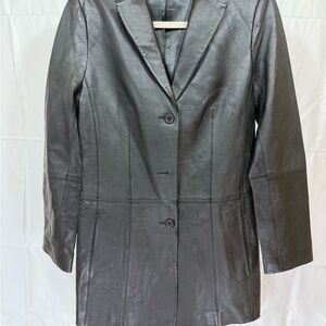 BCBGMaxAzria Olive Leather Jacket